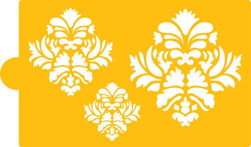 Large Damask Icon Stencils - Click Image to Close